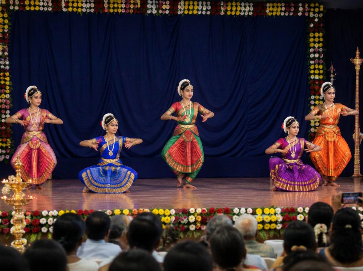Students performing at a cultural programme